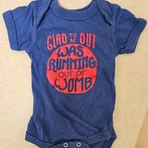 Newborn one piece Running out of Womb top